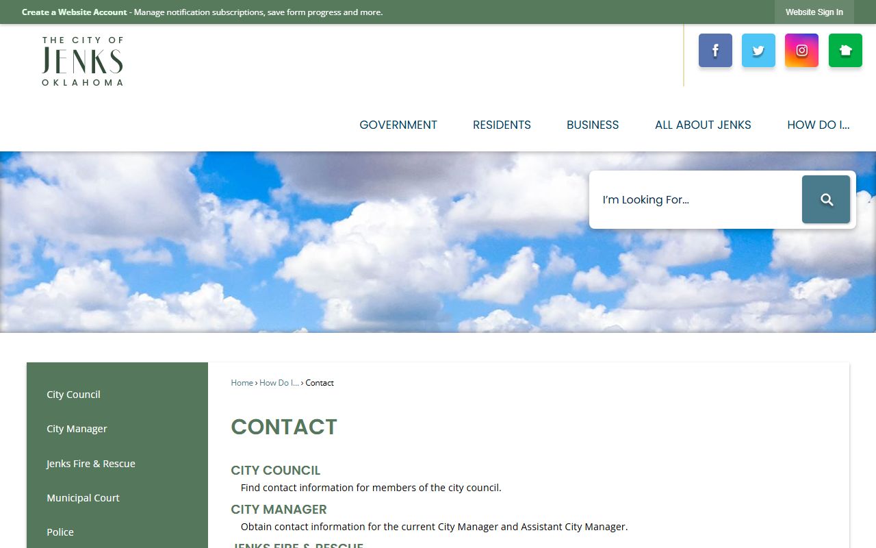 Jenks Municipal Court resource page for Jenks court records