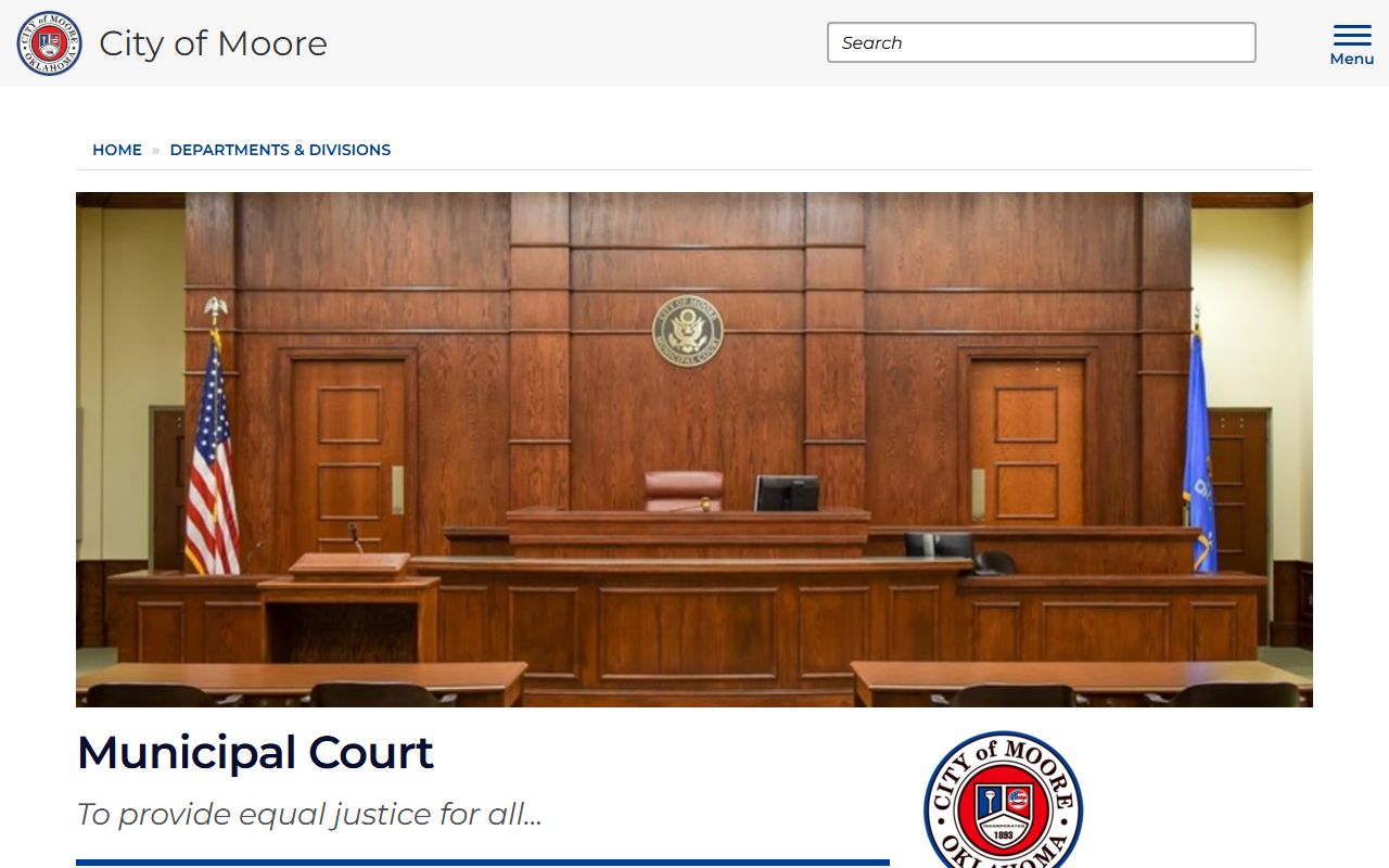 Moore Municipal Court resource page for Moore court records