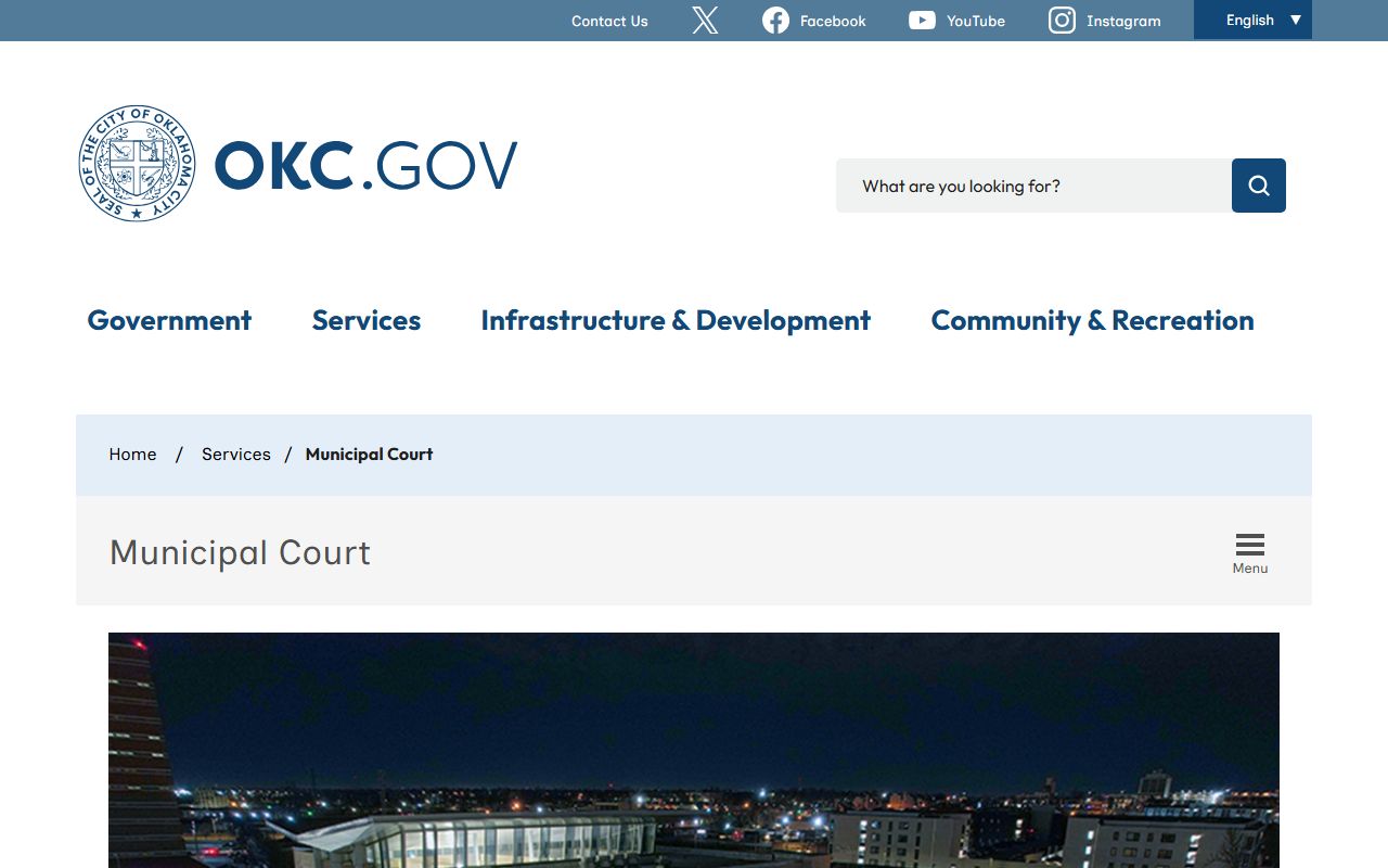 Oklahoma City Municipal Court ticket lookup system for court records