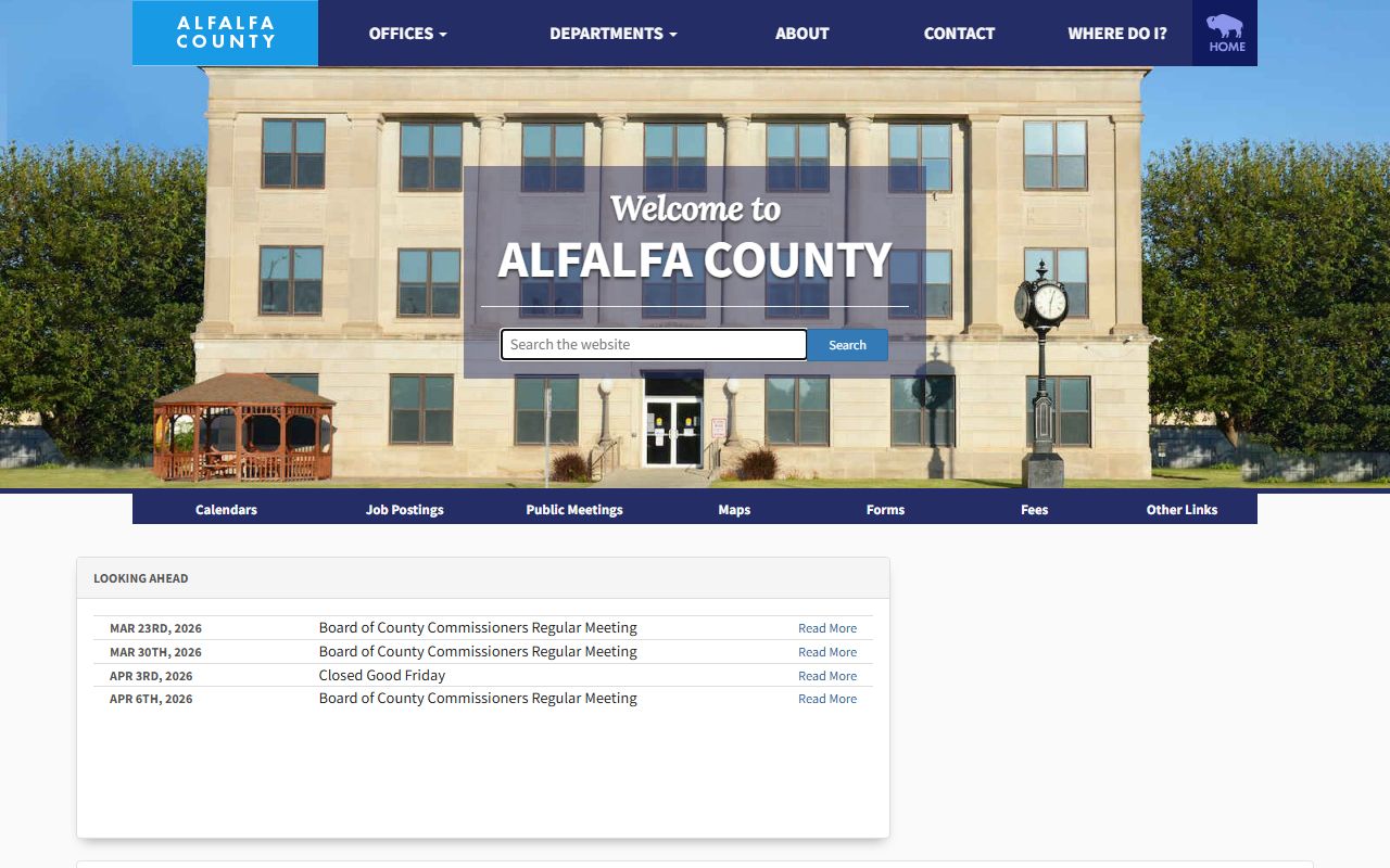 Alfalfa County official website