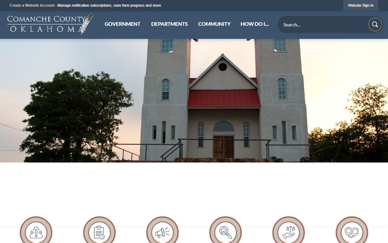 Comanche County official website for court records information