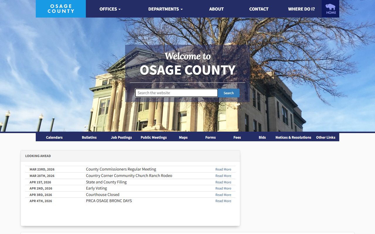 Osage County court records official website