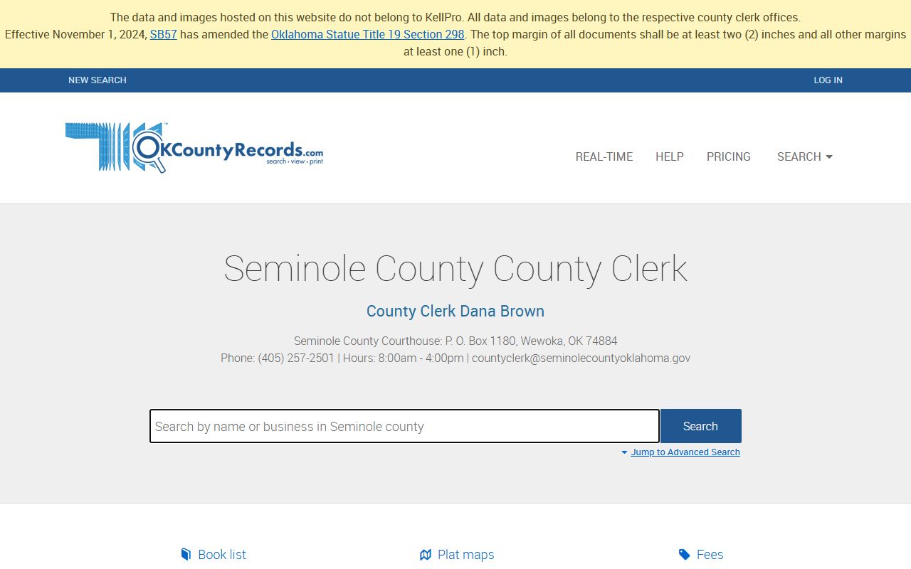 Seminole County land records search for court records