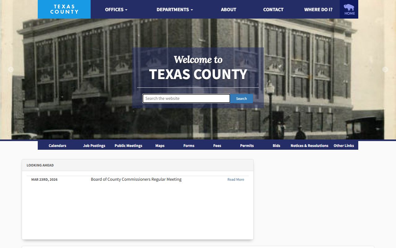 Texas County court records official website
