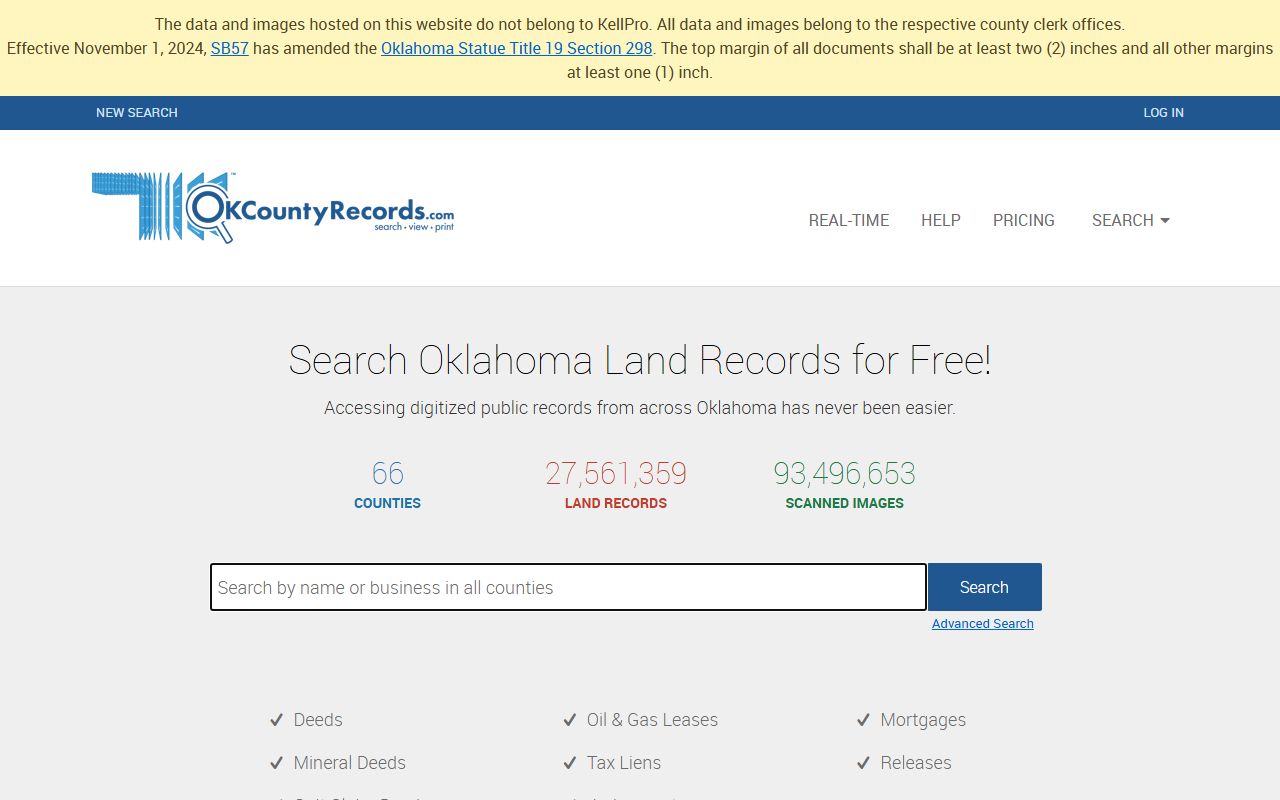 Wagoner County land records search for court records