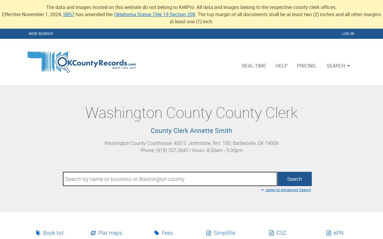 Washington County land records search for court records